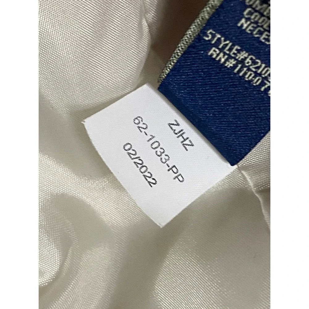 US Polo Assn Womens Cream Puffer Vest Off White Quilted Full Zip Large